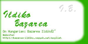 ildiko bazarea business card